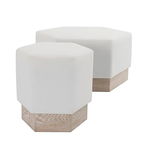 Worlds Away New Arrivals Myra Ottoman Cerused Oak White Linen 5 Worlds Away New Arrivals Myra Ottoman Cerused Oak White Linen