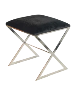 Worlds Away X Side Table Nickel And Black New Arrivals