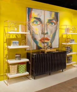 Worlds Away New Arrivals Odette Cabinet Black Lacquer