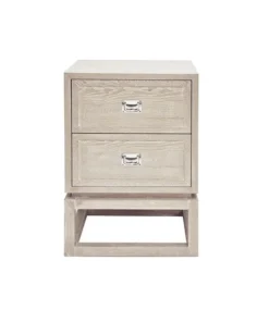 Worlds Away New Arrivals Oliver Side Table Cerused Oak
