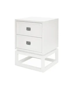Worlds Away Oliver Side Table White