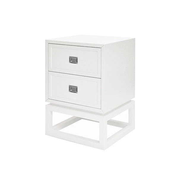 Worlds Away Oliver Side Table White 1 Worlds Away Oliver Side Table White