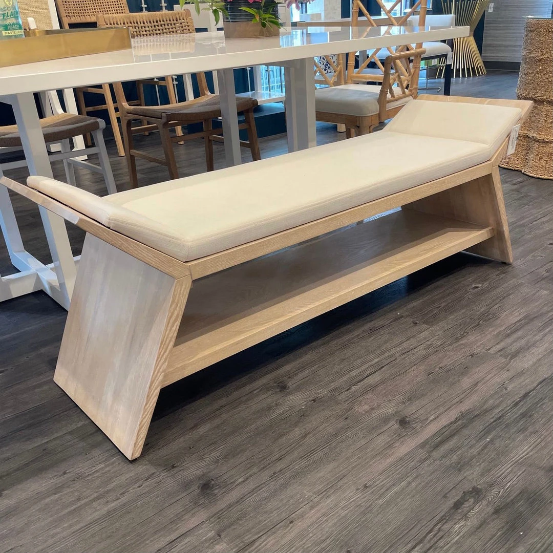 Worlds Away New Arrivals Peria Bench Cerused Oak 2 Worlds Away New Arrivals Peria Bench Cerused Oak