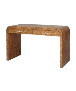 Worlds Away Petra Desk Dark Burl Wood