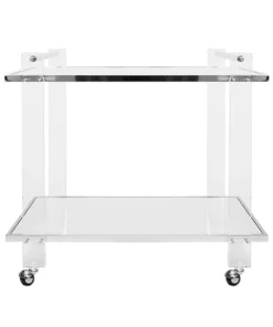 Worlds Away Pierce Bar Cart Acrylic And Nickel 5 Worlds Away Pierce Bar Cart Acrylic And Nickel