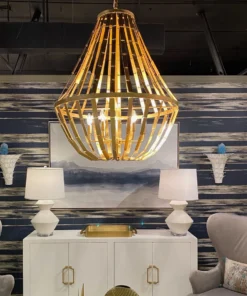 Worlds Away Serafina Chandelier Gold Leaf New Arrivals