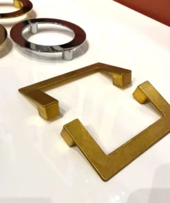 Worlds Away New Arrivals Braxton Hardware Gold Leaf Pair