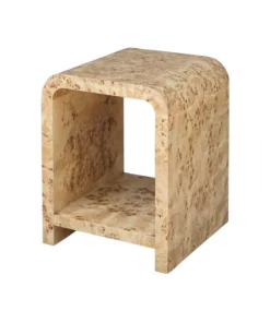 Worlds Away Putnam Burl Wood Side Table New Arrivals