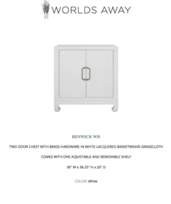 Worlds Away Renwick Chest White 11 Worlds Away Renwick Chest White