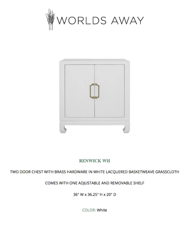 Worlds Away Renwick Chest White 6 Worlds Away Renwick Chest White