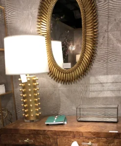 Worlds Away Rita Mirror Gold Leaf