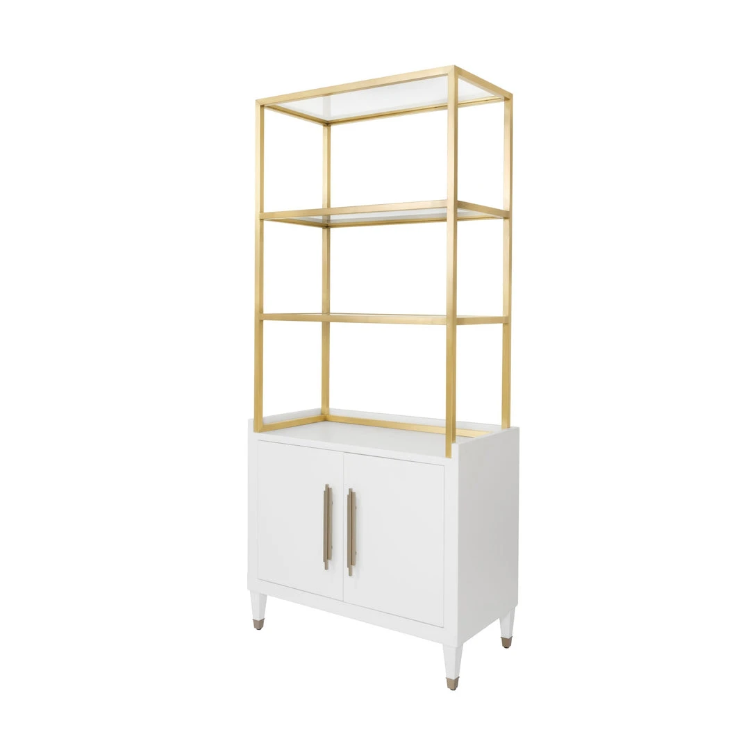 Worlds Away Rivaa Etagere White 1 Worlds Away Rivaa Etagere White