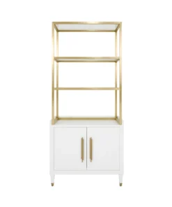 Worlds Away Rivaa Etagere White
