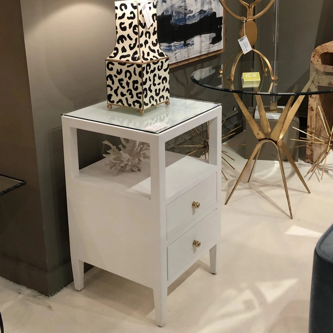 Worlds Away Roscoe Side Table White Linen New Arrivals 2 Worlds Away Roscoe Side Table White Linen New Arrivals
