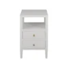 Worlds Away Roscoe Side Table White Linen New Arrivals