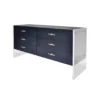 Worlds Away Rutherford Chest Navy Faux Shagreen New Arrivals