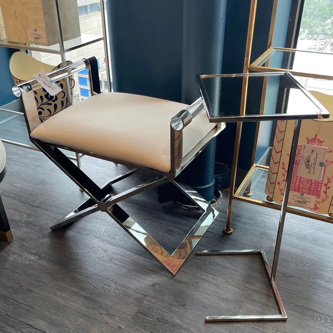 Worlds Away Sable Stool Nickel 2 Worlds Away Sable Stool Nickel