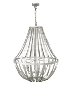 Worlds Away Serafina Chandelier Silver Leaf
