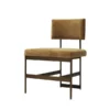 Worlds Away Shaw Chair Brass And Camel Velvet