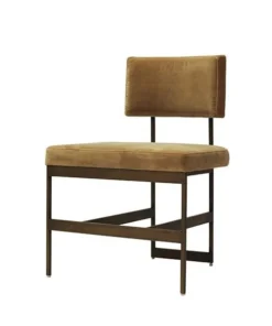 Worlds Away Shaw Chair Brass And Camel Velvet