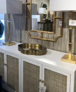 Worlds Away Sofia Cabinet White Lacquer