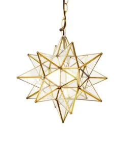 Worlds Away New Arrivals Star Pendant Brass