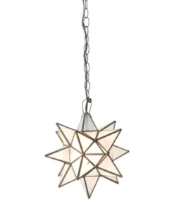 Worlds Away New Arrivals Star Frosted Glass Chandelier