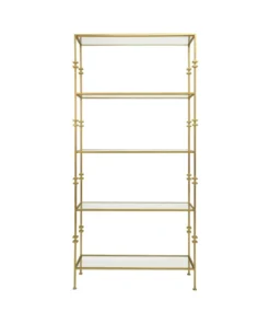 Worlds Away Stewart Bookshelf Gold Leaf New Arrivals