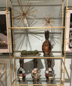 Worlds Away Stewart Bookshelf Gold Leaf New Arrivals