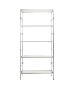 Worlds Away Stewart Bookshelf Silver Leaf