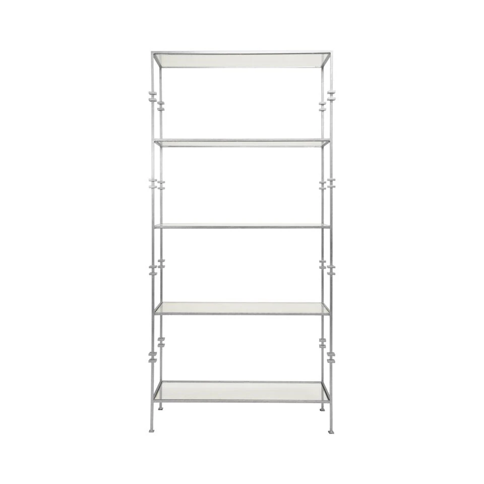 Worlds Away Stewart Bookshelf Silver Leaf 1 Worlds Away Stewart Bookshelf Silver Leaf