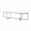 Worlds Away New Arrivals Tamia Bench Silver Leaf