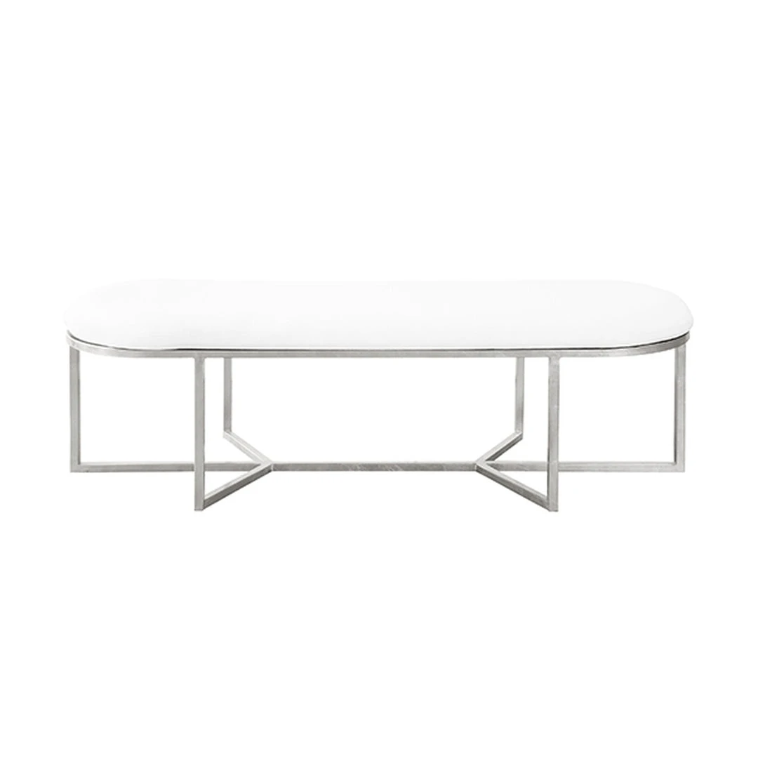 Worlds Away New Arrivals Tamia Bench Silver Leaf 2 Worlds Away New Arrivals Tamia Bench Silver Leaf