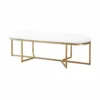 Worlds Away New Arrivals Tamia Bench Gold Leaf