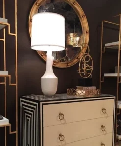 Worlds Away Federal Mirror Gold