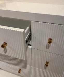 Worlds Away Valentina Chest White Lacquer