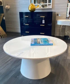 Worlds Away Washington Coffee Table Glossy White New Arrivals