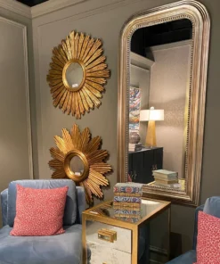 Worlds Away New Arrivals Waverly Floor Mirror Silver Leaf