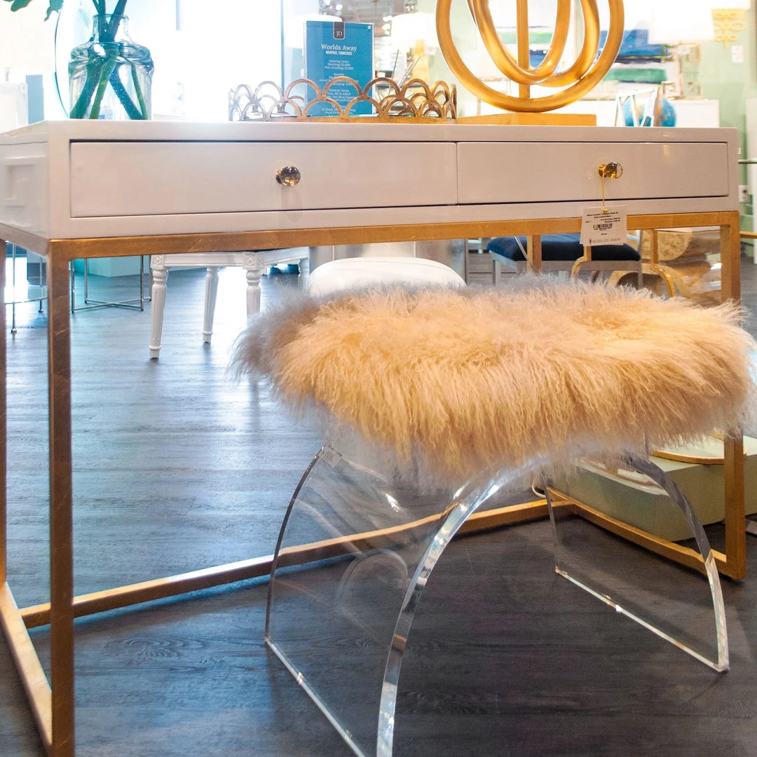 Worlds Away William Desk White 2 Worlds Away William Desk White