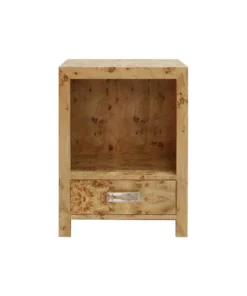 Worlds Away Winnie Side Table Burl Wood New Arrivals