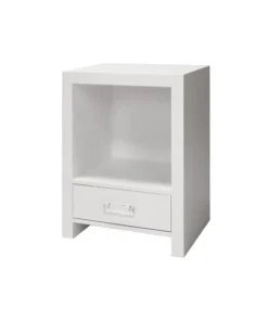 Worlds Away Winnie Side Table White Lacquer
