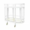 Worlds Away New Arrivals Zaina Bar Cart White