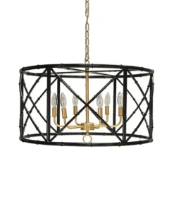 Worlds Away Zia Chandelier Black
