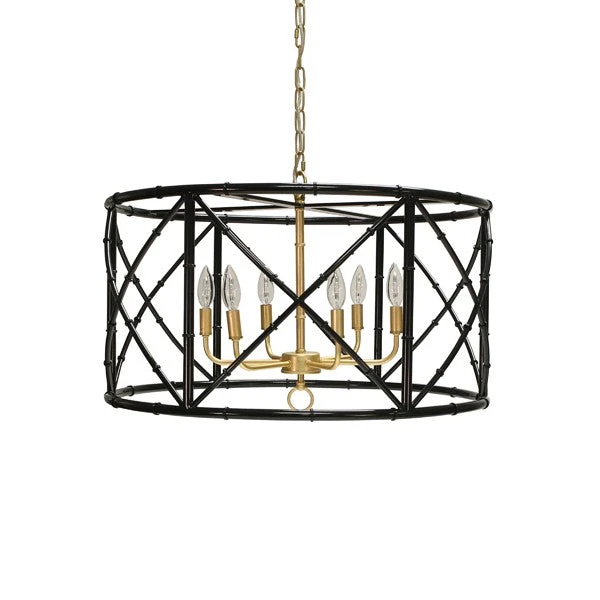 Worlds Away Zia Chandelier Black 1 Worlds Away Zia Chandelier Black
