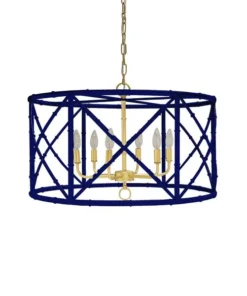 Worlds Away Zia Chandelier Black