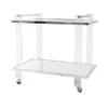Worlds Away Pierce Bar Cart Acrylic And Nickel