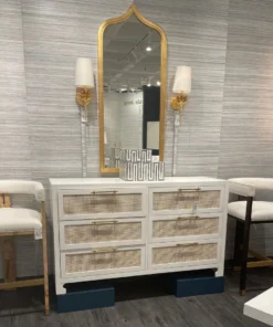 Worlds Away Carla Chest White