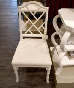 Worlds Away New Arrivals Fairfield Chair White Lacquer