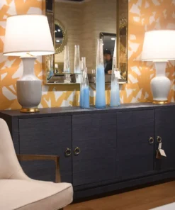 Bungalow 5 New Arrivals Meredith Extra Large 4 Door Cabinet Navy Blue